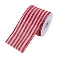 thumbnail image 2 of Patriotic Wired Edge Ribbon, 4th of July Strip Burlap Ribbon, Red Blue White American Flag Truck Gnome Wrapping Ribbon for Independence Day Craft, Sewing, Gift Wrapping, 6.3 Inch x 5 Yards, Style D, 2 of 9