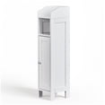 thumbnail image 4 of Ktaxon Slim Bathroom Cabinet Storage, Toilet Cabinet with 2 Drawers, beside Toilet Cabinet Saving Space, White, 4 of 15