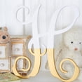 thumbnail image 4 of 19.5 In. Letter K, Unfinished Calligraphy Vine Monogram Wood Letter. For your DIY Decor such as Door Hanger, Wall Decor, Alphabet for Birthday, Wedding, Baby Shower, Nursery (K), 4 of 23