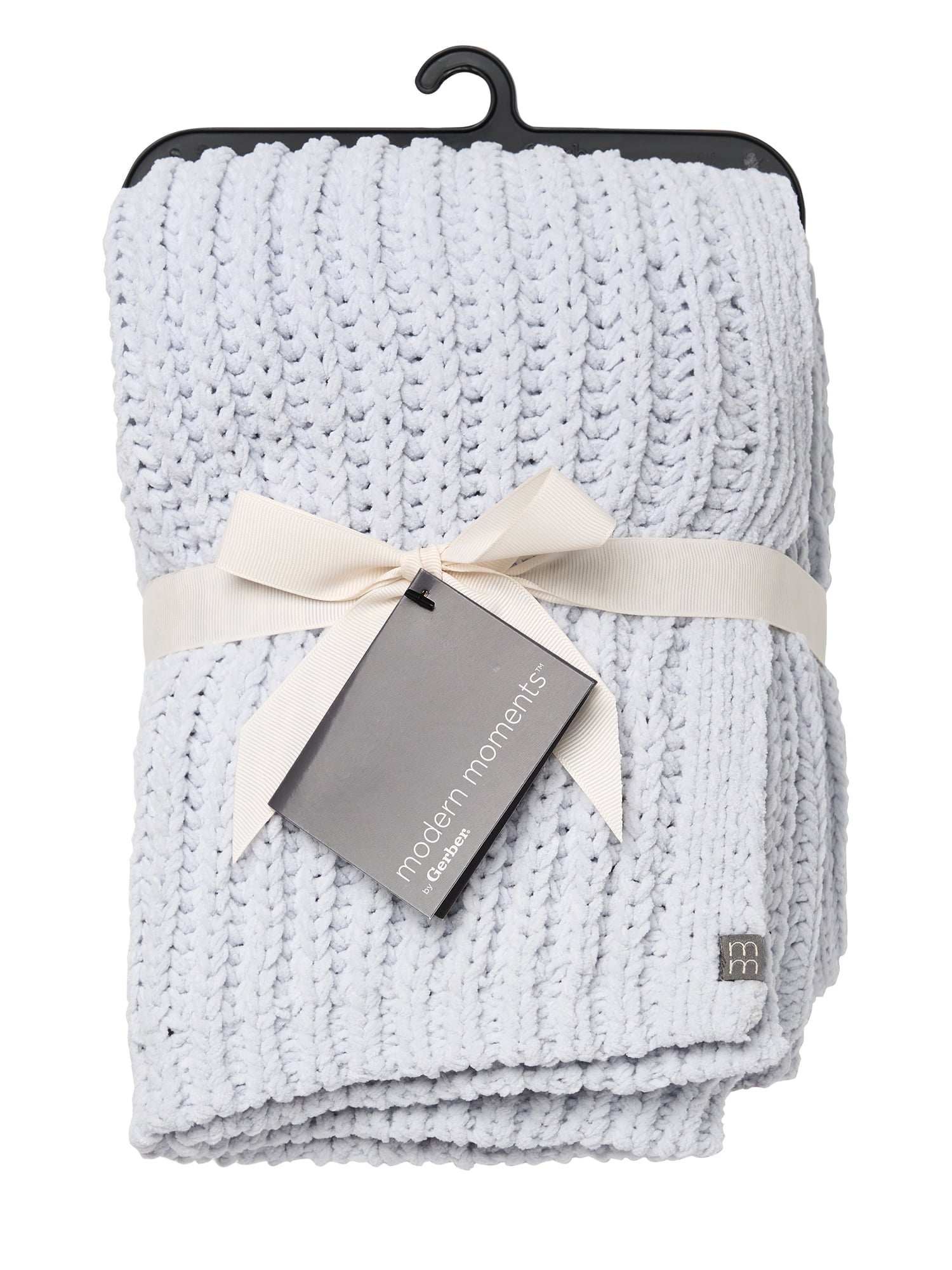 Modern Moments by Gerber Baby Neutral Chenille Blanket, Gray Dawn, One Size