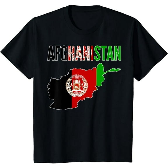Afghan - Afghanistan Country Map Flag T-Shirt