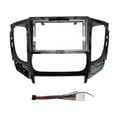 thumbnail image 2 of 9 Inch Radio Stereo Fascia Panel Frame for Triton 2015-2018, ABS Double Din Radio Bezel Dash Panel, Black Color, 2 of 7