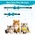 thumbnail image 4 of Collar antiestrangulamiento para gatos, collar ajustable para gatitos, collar para gatos con cascabel y pajarita para gatitos, gatos y cachorros, 3 colores, 4 of 5