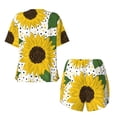 thumbnail image 5 of Picia Sunflowers Pajamas Sets for Women Soft Short-Sleeved Pjs with Lounge Shorts Two Piece Sleepwear-3X-Large, 5 of 9