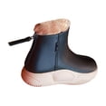 thumbnail image 2 of Botas de nieve de invierno para mujer Botas cortas antideslizantes Botines resistentes al agua Cremallera Negro Zulema botas de nieve, 2 of 8