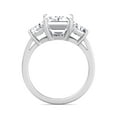 thumbnail image 3 of Arca - Three Stone Ring Trapezoid & Emerald Cut Moissanite Lab - Diamond Engagement Ring, 3 of 5