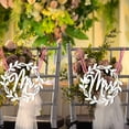 thumbnail image 6 of HEMOTON Mr and Mrs Wedding Chair Signs in Silver PU for Decoration Perfect for Ceremony and Photo Booth 2pcs, 6 of 8