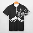 thumbnail image 3 of Compass Camping Hiking Mountains Men Zipper T-shirt Summer Casual Short Sleeve T-shirt Top, 3 of 7