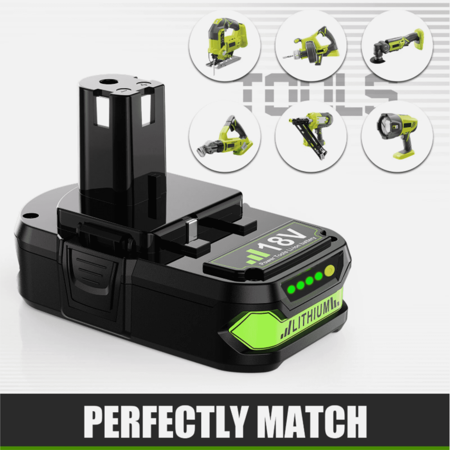 2x P102 Replacement for Ryobi 18V ONE+ PLUS 3.6 Ah Lithium-Ion Battery P190 P108 P102 P104 18VOLT