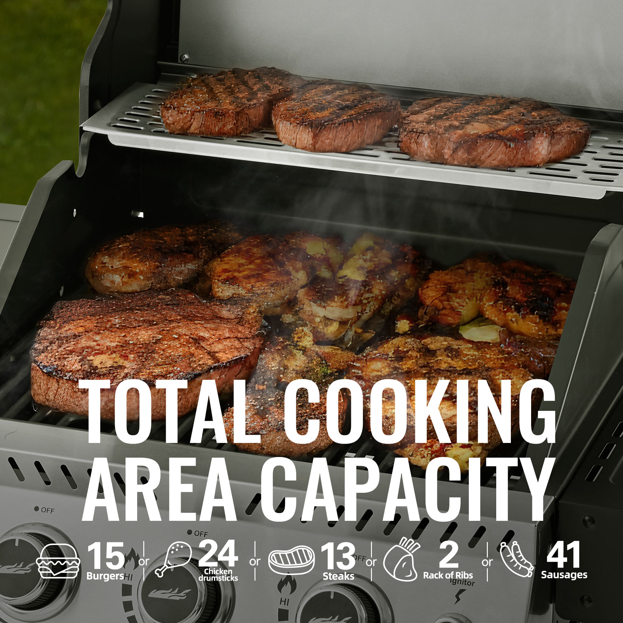 Royal Gourmet GG3001H 3-Burner BBQ Gas Grill,Cabinet Style Gas Grill with Side Shelves and Hooks,for Outdoor, Patio, Backyard and Balcony, Black