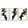 thumbnail image 5 of SHENIFY Large 24x36in3pcs Natural Framed Black White Abstract Canvas Wall Art Ink Wash Pastel Wall Decor Modern Rendering Illustration Art Painting for Bedroom Dining Room, 5 of 8