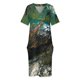 thumbnail image 4 of Vestido elegante con bolsillos sueltos y pintura abstracta, vestido de dama de honor para mujer, vestido de noche de lujo para mujer., 4 of 7