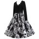 thumbnail image 4 of Vestido de fiesta vintage con estampado de cuello en V y manga larga para mujer de Halloween Fridja nalpqowj5053, 4 of 9