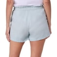 thumbnail image 2 of HANG TEN Women's Linen Blend Summer Shorts - Lightweight Casual Elastic Waist Shorts with Pockets - Relaxed Fit (Blue, Small), 2 of 7