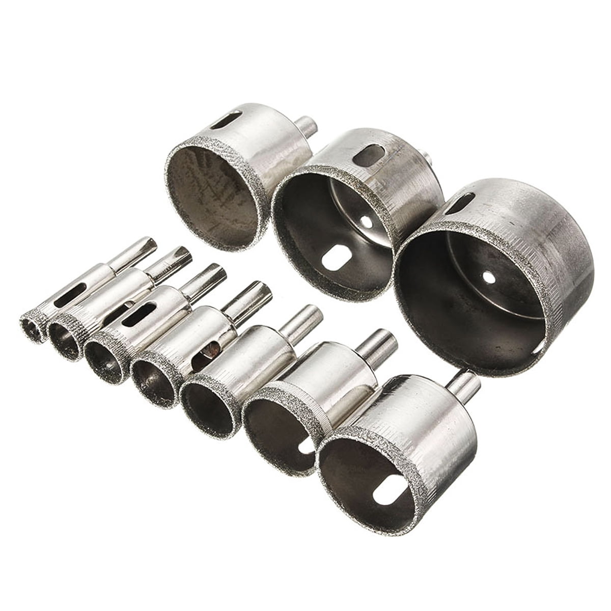 10Pcs Diamond Holesaw set Holes Saw Drill Bit Cutter Tile Glass Porcelain Marble 10Pcs Diamond Holesaw set Holes Saw Drill Bit Cutter Tile Glass Porcelain Marble