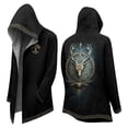 thumbnail image 4 of Kiijoy Boys Hooded Fantasy Jacket Winter Cardigan Long Coat, Black, 13-14 Years, 4 of 5