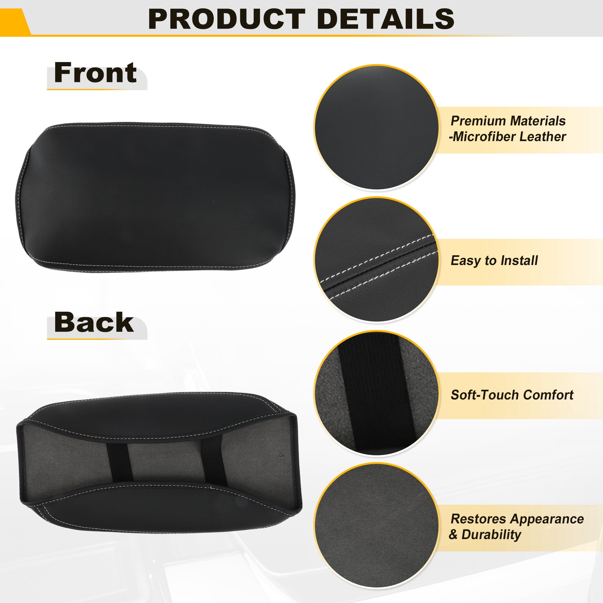 Unique Bargains Car Center Console Lid Armrest Cover for Subaru Forester 19-23