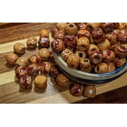 Wood Beads for Hair Macrame, Crafts DIY Jewelry Supplies, Gift for Beader, Barrel, 16x16mm, 200 Pcs