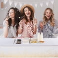 thumbnail image 4 of 2Pcs 137*274cm Purple and Gold Dot Disposable,Confetti Rectangular Tablecover Plastic-white, 4 of 5
