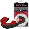 OPRO Adult Silver Level Self-Fit Antimicrobial Mouthguard - Black/Red