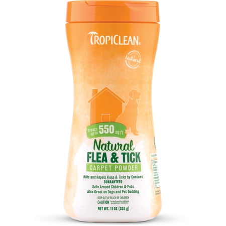 TropiClean Natural Flea & Tick Carpet Powder, 11 Oz