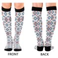 thumbnail image 4 of FORMRS Womens Knee High Socks Casual Long Thick Travel Daily Wear, 1 Pair, Navy Blossom Mosaic, 4 of 6