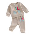 thumbnail image 4 of Infant Baby Girls Hoodie Sweatsuit Outfit Set Toddler Long Sleeve Sweatshirt Tops + Pants 0-4 Years, 4 of 9