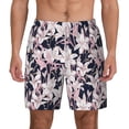 thumbnail image 2 of Picia Lilies Flowers pattern Mens Swim Trunks with Compression Liner Stretch Beach Shorts Quick Dry with Zipper Pockets No-Chafing Board Shorts-Medium, 2 of 9