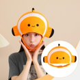 thumbnail image 1 of Divertido sombrero de para cosplay, gorro naranja artesanal, decoración temática, tocado, disfraz para juego de rol, Festival de Acción de, 1 of 8
