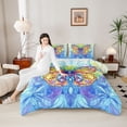thumbnail image 4 of Castle Fairy Colorful Butterfly Twin Comforter Sets for Female,Exotic Style Bedding Set, 4 of 8