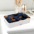 thumbnail image 6 of Dachshund Portable PU Leather Jewelry Organizer Stand Display Case Earring Organizer with Removable Compartment, 6 of 6