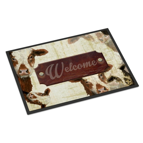 Welcome cow Door Mat