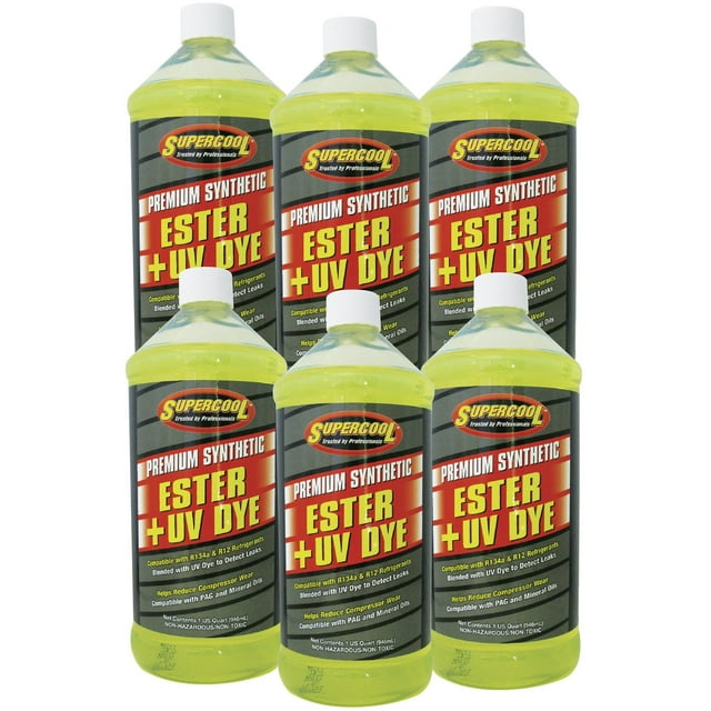 TSI Supercool E32-6CP Ester Oil Plus U/V Dye, 1 Quart, 6 Pack