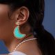 thumbnail image 5 of 1 par de pendientes Retro de verano en forma de luna, joyería colgante para novias, accesorio colgante para el hogar, fiesta en la playa al aire Ropa, zapatos y accesorios Miscelánea Verde claro Qarigey  AP011242-06, 5 of 6