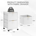 thumbnail image 6 of Ktaxon 2-Drawer File Cabinet Vertical Filing Cabinet for Letter A4-Sized Files Easy to Assemble, Modern Style Fluted Design, 6 of 14