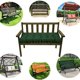thumbnail image 5 of Yuarrent Cojín para banco al aire libre, cojín impermeable para silla de playa, largo en banco, comodidad larga carpas verde oscuro, 5 of 6