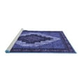 thumbnail image 2 of Ahgly Company Machine Washable Indoor Square Persian Blue Traditional Area Rugs, 4' Square, 2 of 4