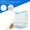 thumbnail image 4 of Dextrus Indoor Cat Cage with Extra Large Hammock for 1-2 Cats - DIY Cat Enclosure for Multiple Small Animals Cats, Ferret, Chinchilla, Rabbit,(28"L x 28"W x 41"H,White), 4 of 5