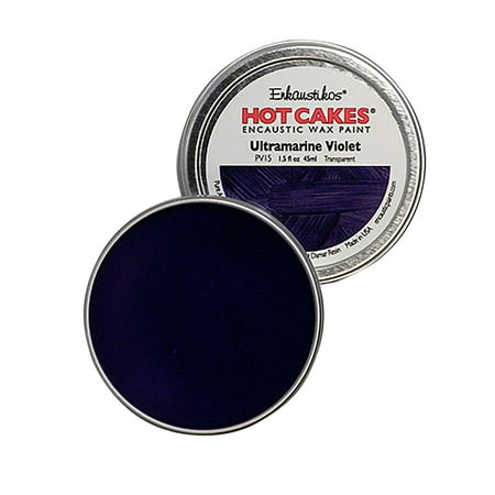 UPC: 0813043011571 | Enkaustikos Hot Cake Encaustic Wax Paint  1.5 oz. Tin  Ultramarine Violet
