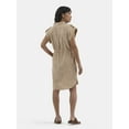 thumbnail image 3 of Time and Tru Women's Utility Shirt Dress, Sizes XS-XXXL, 3 of 5