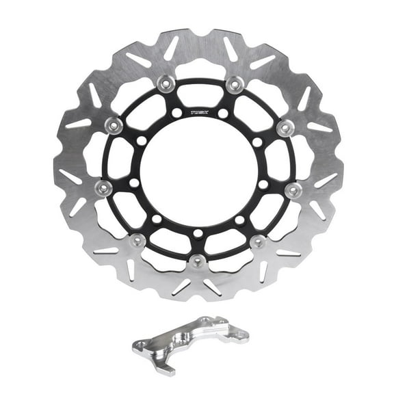 Tusk Oversized Floating Typhoon Brake Rotor Kit, Front 320mm 
Fits: 2008-2018 KAWASAKI KLR650
