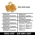 thumbnail image 2 of Cute Triceratops Dinosaur Wood Mini Charms Shapes DIY Craft Jewelry - With Hole - Various Sizes (16pcs), 2 of 7
