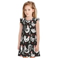 thumbnail image 1 of Fotbe Laying Hens And Roosters Vestido de Dormir para Niñas de 3 a 10 Años, Mangas Cortas, Estilo Princesa, Pijama Camisón con Mangas Voladas-XX-Large, 1 of 6