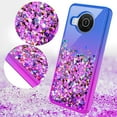 thumbnail image 3 of Nokia X100 Liquid Glitter Case Cover with Tempered Glass for Phone Case for Nokia X100 - Purple/Blue, 3 of 5