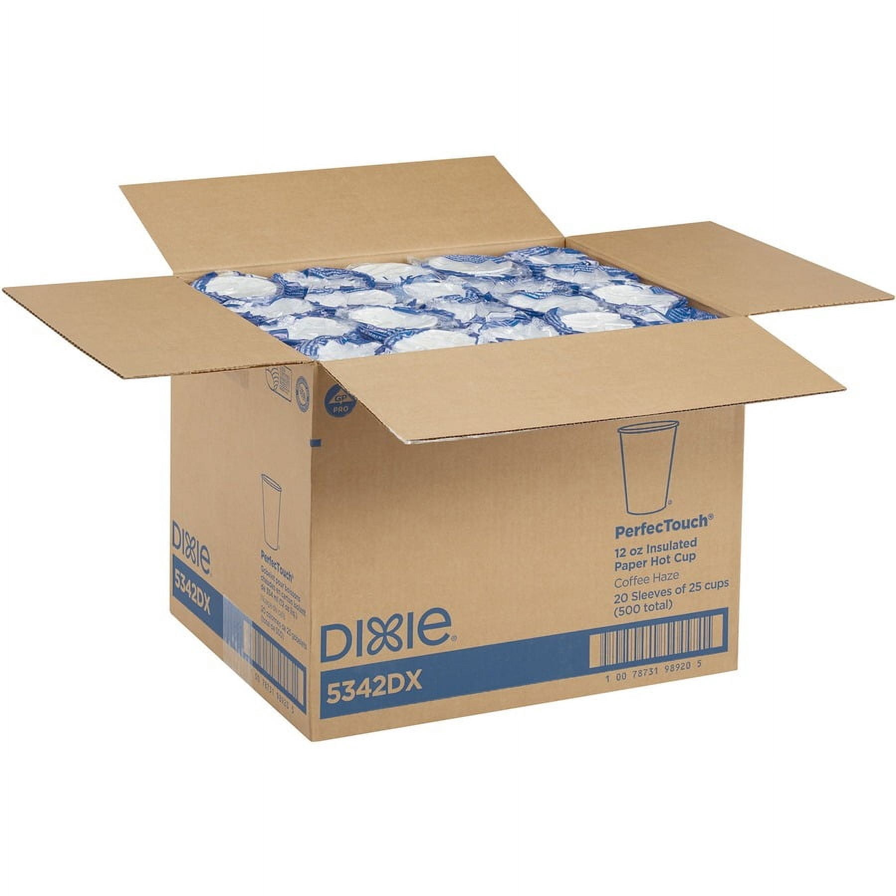 Dixie Perfectouch Insulated Paper Hot Coffee Cups By Gp Pro - 25 / Pack - 12 Fl Oz - 20 / Carton - Paper - Hot Drink
