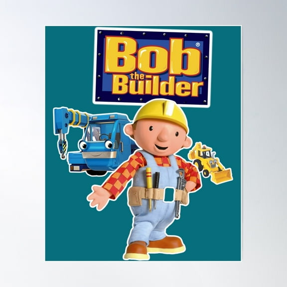 Bob The Builder Abstract Poster Wall Art, Modern Wall Decor For Living Room Bedroom, 8x12 UNFRAMED