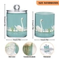 thumbnail image 5 of Yayeee 4 Pack Qtip Holder Bathroom Cotton Swab Canister with Lid Clear Dispenser Set, White Cartoon Swan, 5 of 6