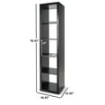 Better Homes & Gardens 5Cube Vertical Storage Organizer, Solid Black