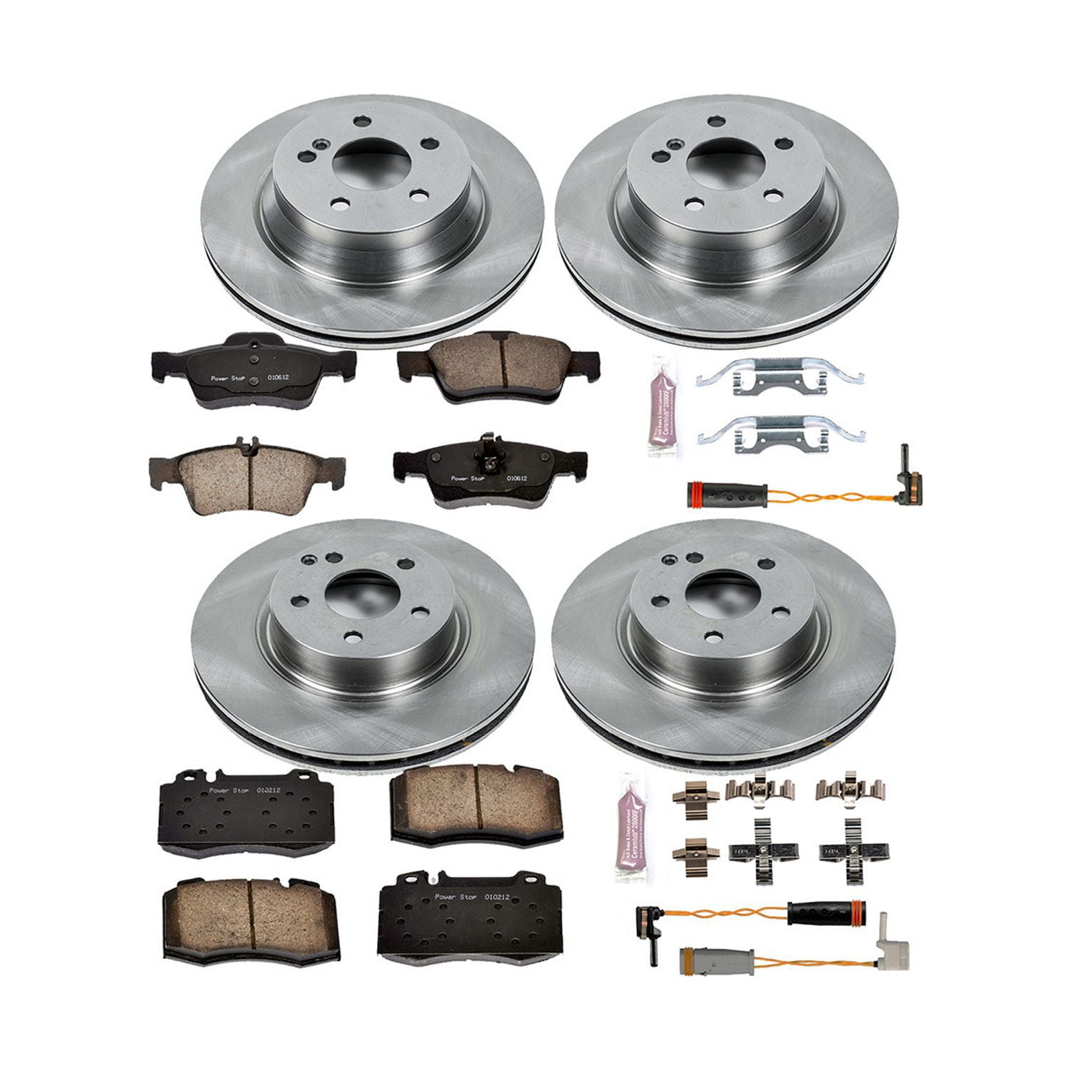 Power Stop Front and Rear Stock Replacement Brake Pad and Rotor Kit KOE4521