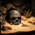 thumbnail image 6 of Resin Reptile Hideout for Tank Realistic Skull Decor for Terrarium Decorative Skeleton Head Hides and Caves for Fish Ball Python Axolotl Tarantula Black, 6 of 6